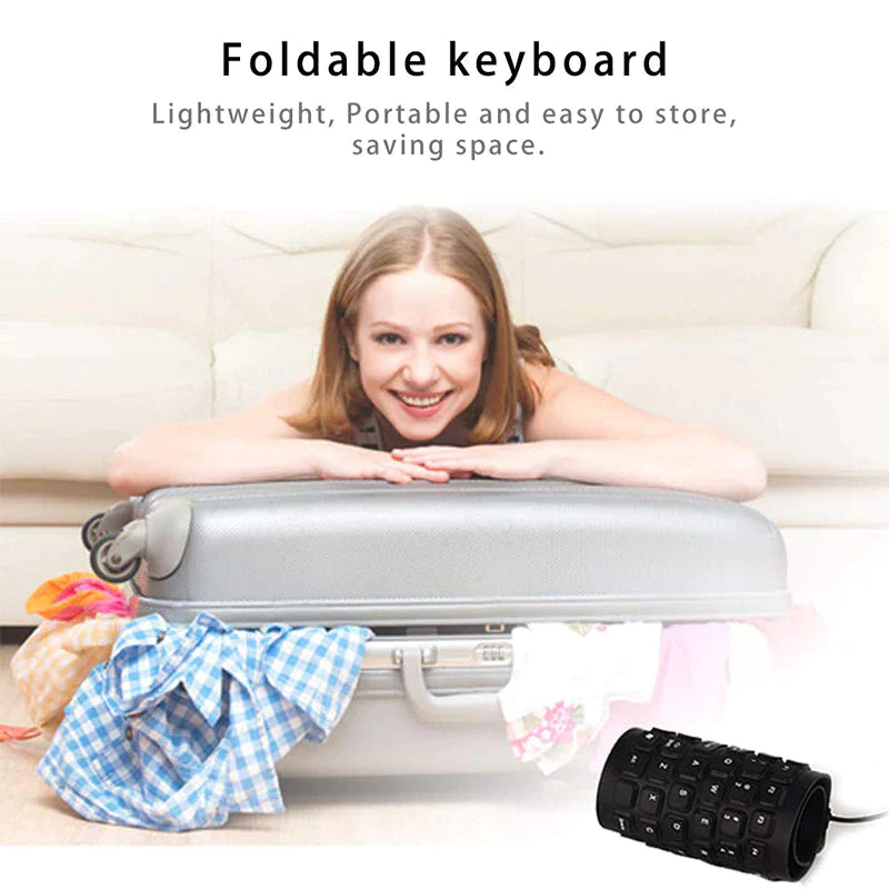 Stay Protected and Productive: Waterproof Silicone Keyboard - Foldable, Flexible, USB, Dustproof, Dirtproof, Full Size, Ideal for Any Environment!