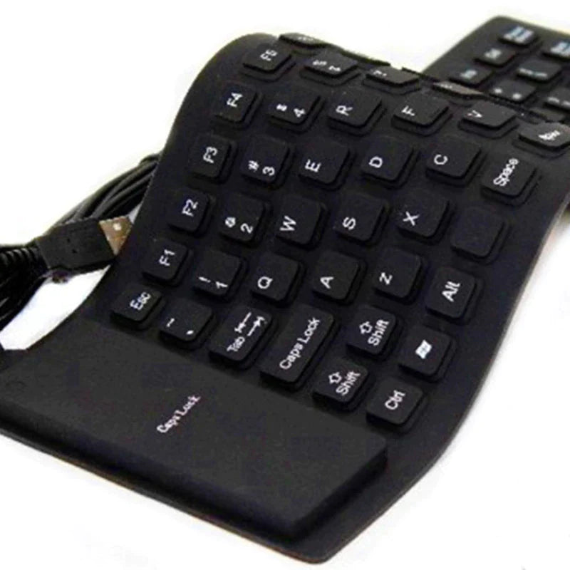 Stay Protected and Productive: Waterproof Silicone Keyboard - Foldable, Flexible, USB, Dustproof, Dirtproof, Full Size, Ideal for Any Environment!