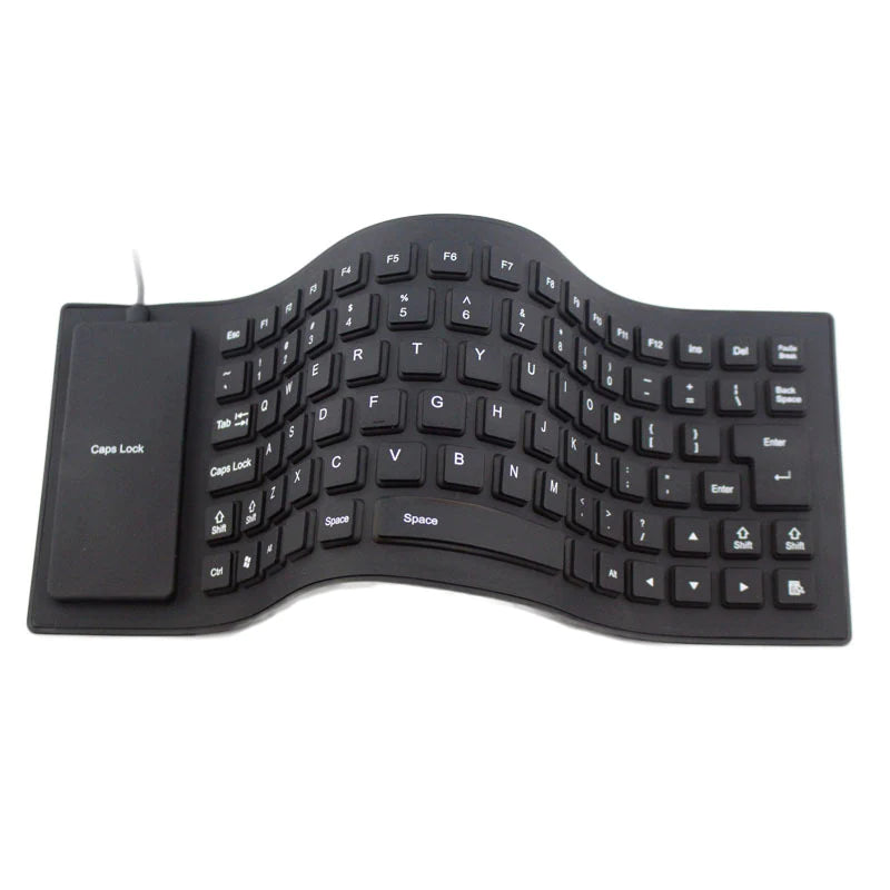 Stay Protected and Productive: Waterproof Silicone Keyboard - Foldable, Flexible, USB, Dustproof, Dirtproof, Full Size, Ideal for Any Environment!