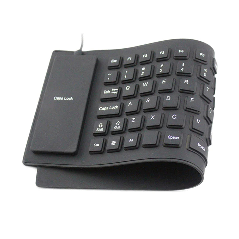 Stay Protected and Productive: Waterproof Silicone Keyboard - Foldable, Flexible, USB, Dustproof, Dirtproof, Full Size, Ideal for Any Environment!