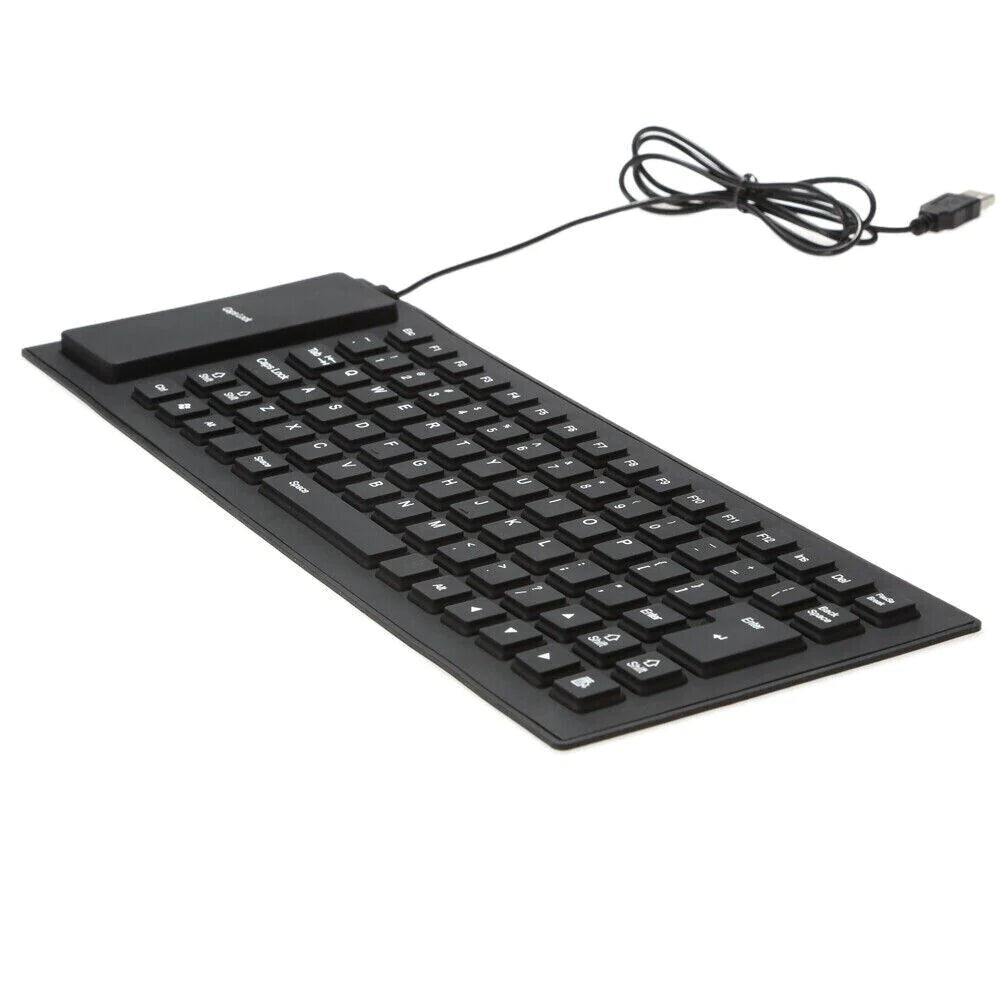 Stay Protected and Productive: Waterproof Silicone Keyboard - Foldable, Flexible, USB, Dustproof, Dirtproof, Full Size, Ideal for Any Environment!