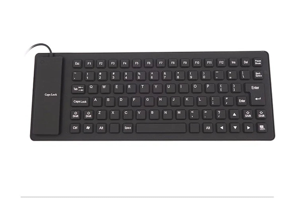 Stay Protected and Productive: Waterproof Silicone Keyboard - Foldable, Flexible, USB, Dustproof, Dirtproof, Full Size, Ideal for Any Environment!