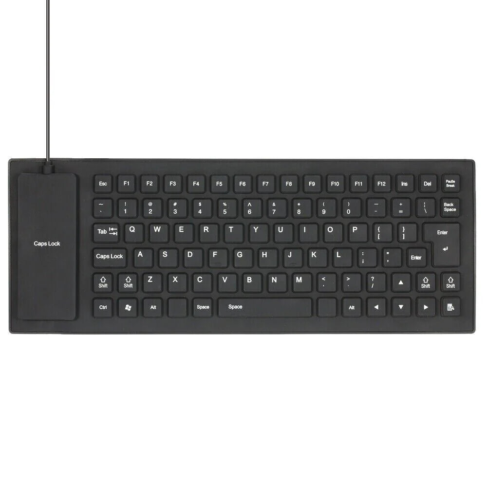 Stay Protected and Productive: Waterproof Silicone Keyboard - Foldable, Flexible, USB, Dustproof, Dirtproof, Full Size, Ideal for Any Environment!