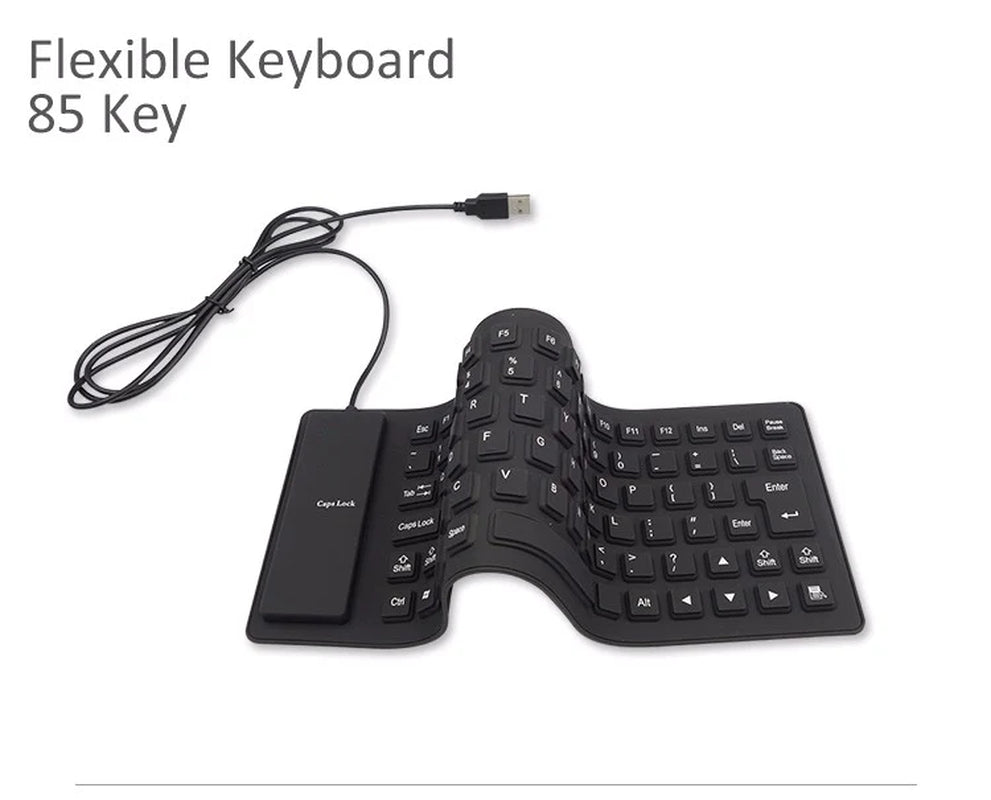 Stay Protected and Productive: Waterproof Silicone Keyboard - Foldable, Flexible, USB, Dustproof, Dirtproof, Full Size, Ideal for Any Environment!