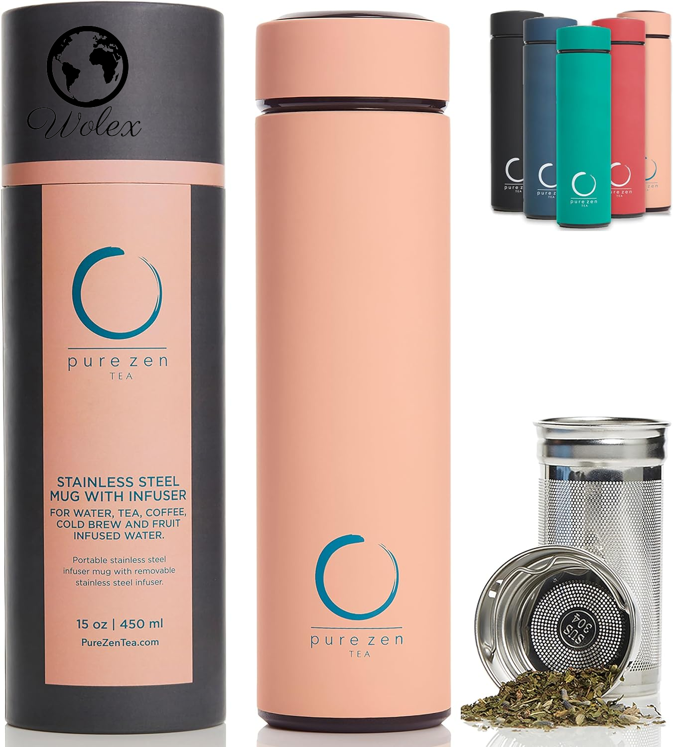 Stay Refreshed On-The-Go: Stainless Steel Insulated Tea Infuser Tumbler - Your Perfect Companion for Tea, Coffee, and Fruit-Infused Hydration!