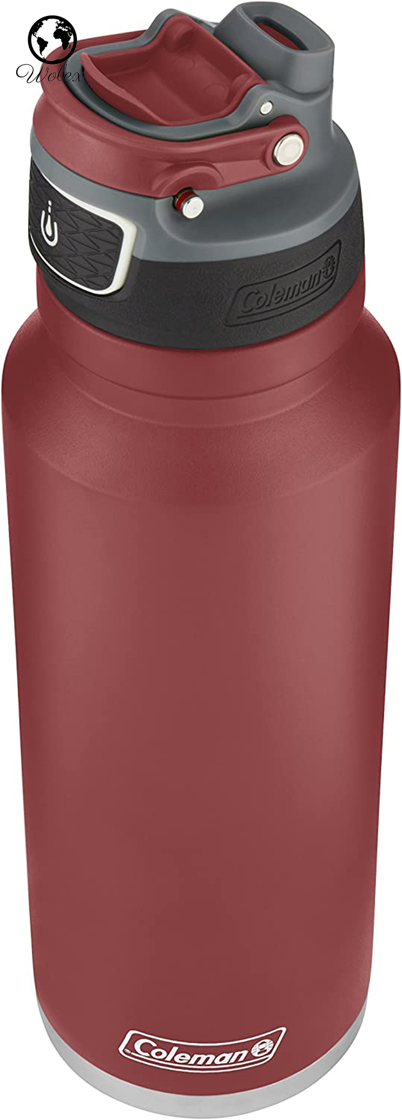 Freeflow Vacuum-Insulated Stainless Steel Water Bottle with Leak-Proof Lid, 24Oz/40Oz Bottle with Button-Operated Lid & Carry Handle, Keeps Drinks Hot or Cold for Hours