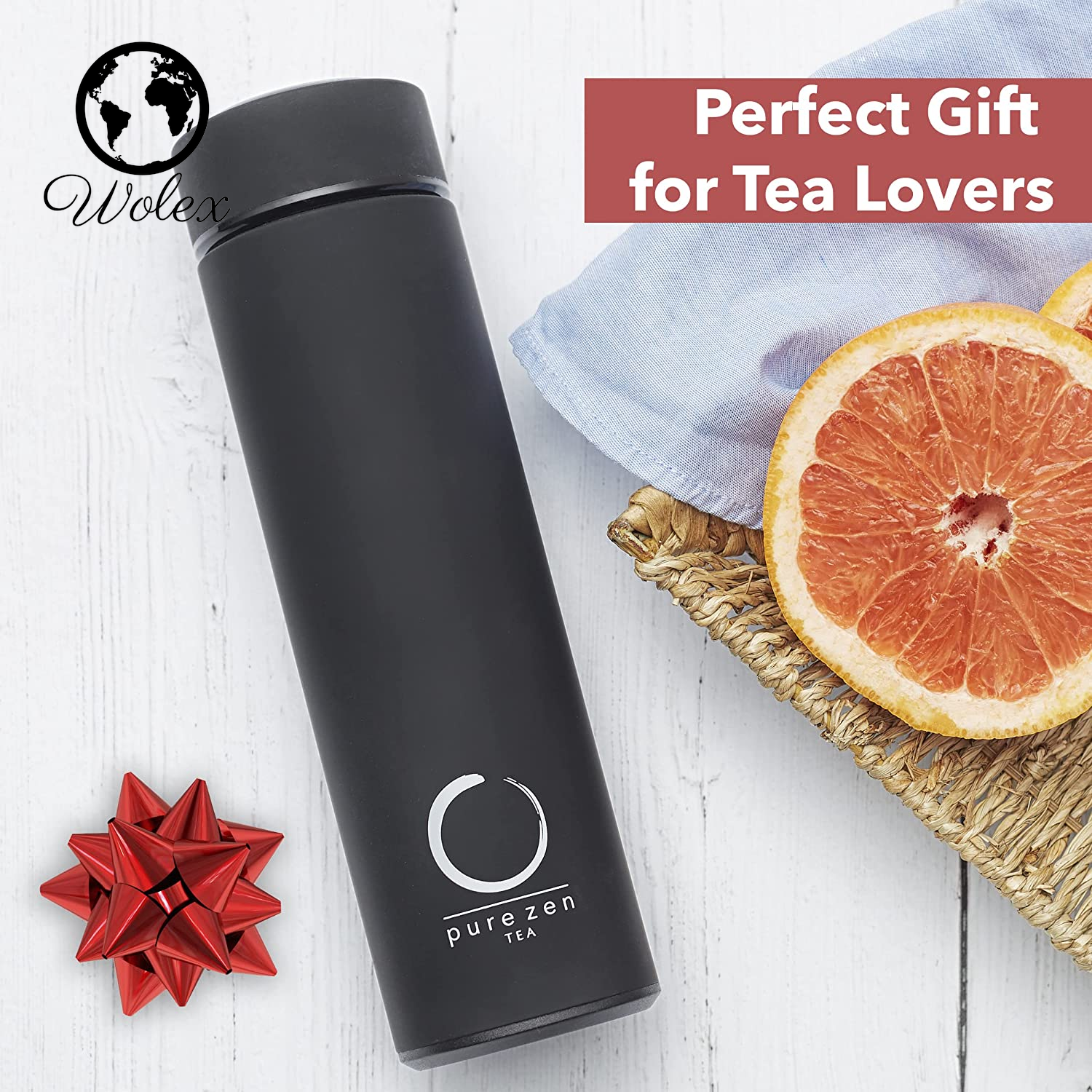 Stay Refreshed On-The-Go: Stainless Steel Insulated Tea Infuser Tumbler - Your Perfect Companion for Tea, Coffee, and Fruit-Infused Hydration!