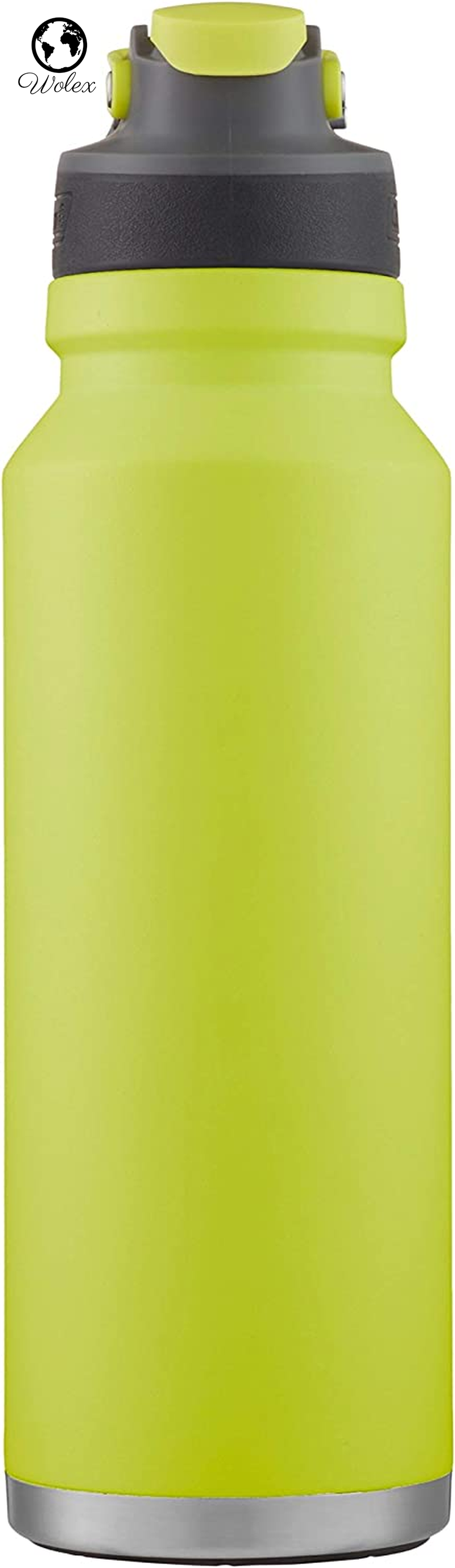 Freeflow Vacuum-Insulated Stainless Steel Water Bottle with Leak-Proof Lid, 24Oz/40Oz Bottle with Button-Operated Lid & Carry Handle, Keeps Drinks Hot or Cold for Hours