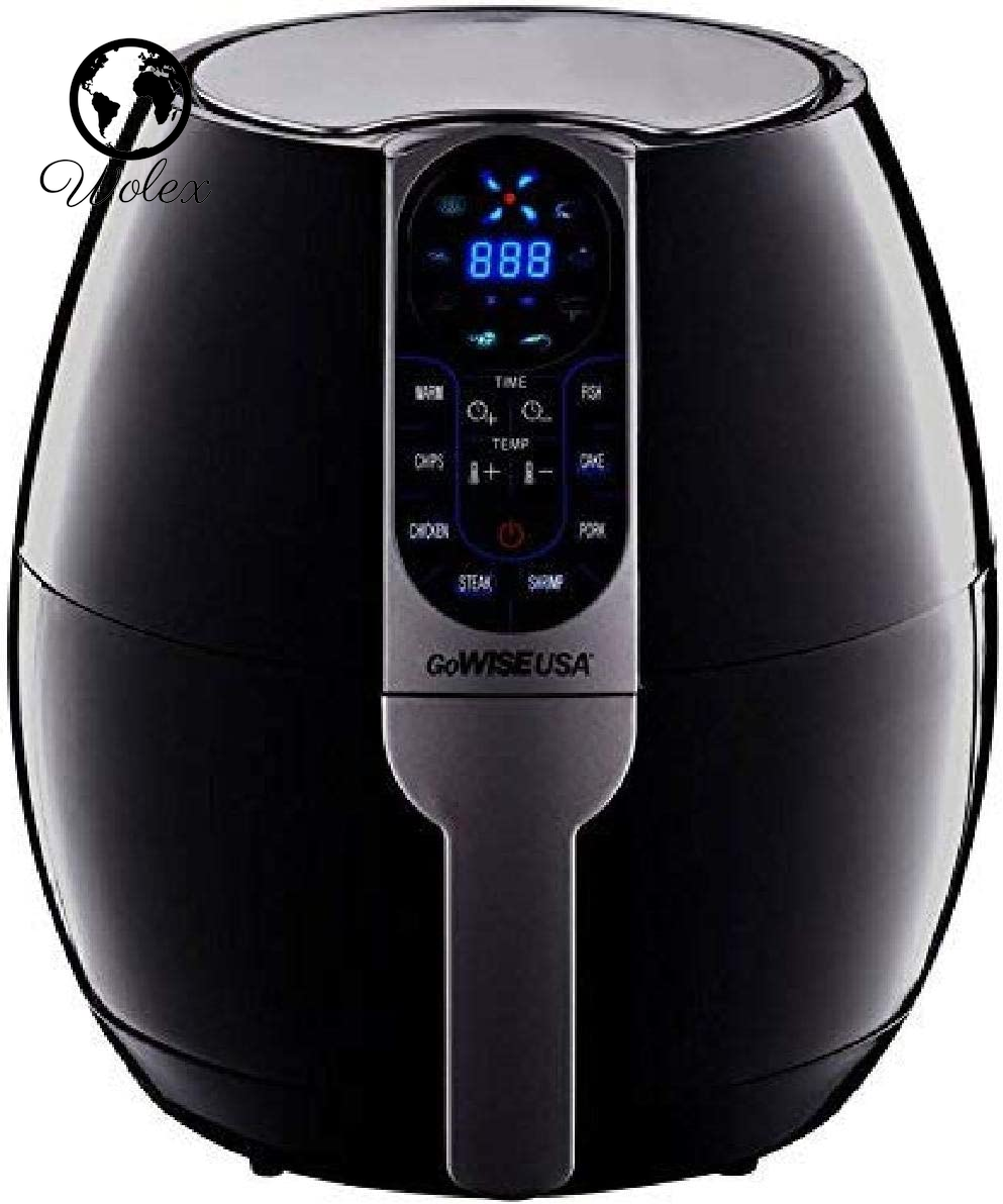 3.7-Quart Programmable Air Fryer with 8 Cook Presets, GW22638 - Black