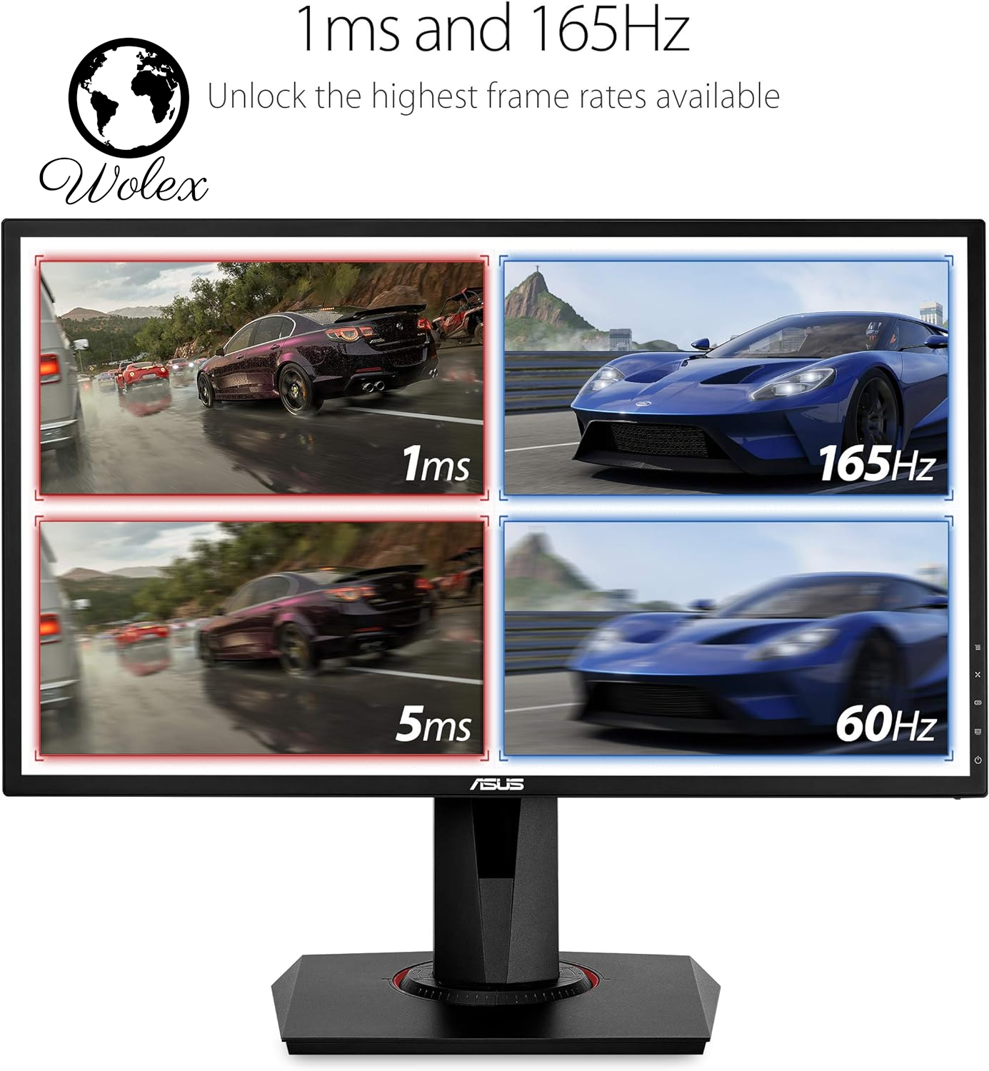 ASUS VG248QG 24" G-SYNC Gaming Monitor - 165Hz, 1080P, 0.5ms, Eye Care Technology