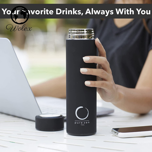 Stay Refreshed On-The-Go: Stainless Steel Insulated Tea Infuser Tumbler - Your Perfect Companion for Tea, Coffee, and Fruit-Infused Hydration!